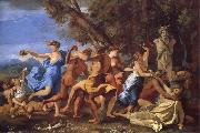 Nicolas Poussin A Bacchanalian Revel Befroe a Term of Pan oil painting on canvas